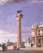 The Column of St Mark in Venice (mk09) Richard Parkes Bonington